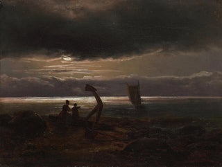 Johan Christian Dahl - Mother and Child by the Sea.webp