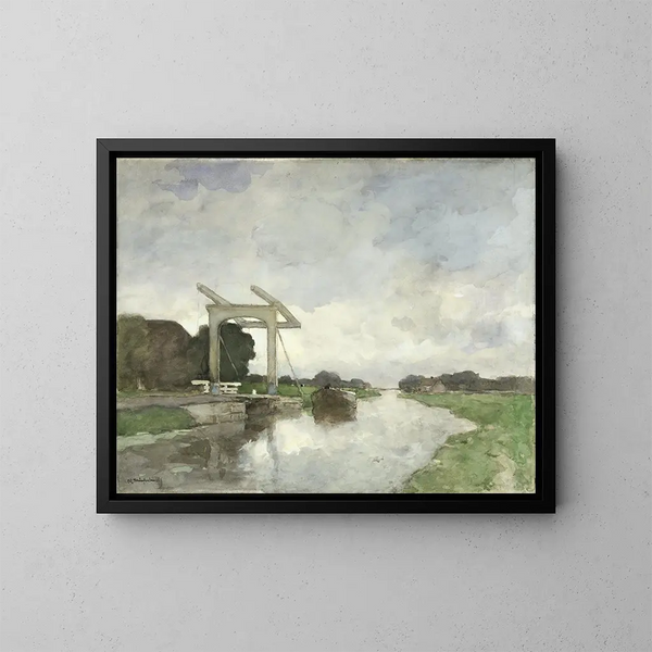 Pont-levis a Noorden - Johan Hendrik Weissenbruch — quadro incorniciato alla parete