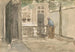 Vista su un cortile dalla bottega dell'artista in Kazernestraat a L'Aia - Johan Hendrik Weissenbruch — vista dell’opera