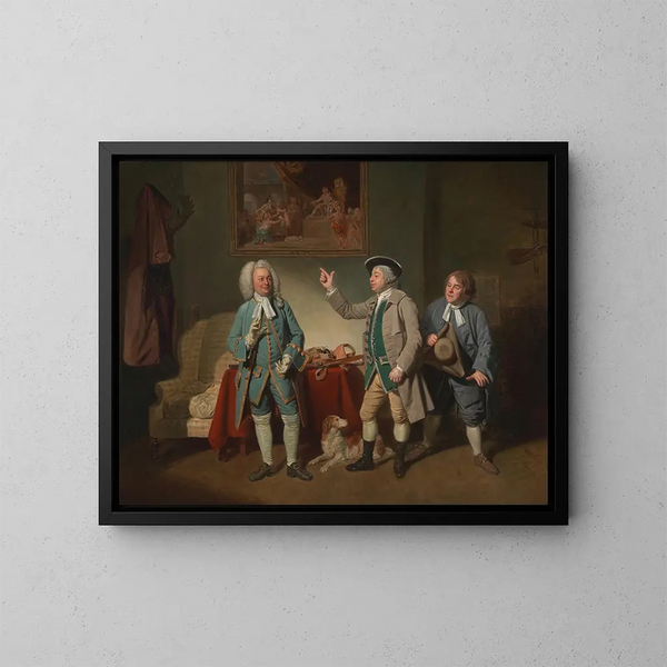 John Beard e John Dunstall in L'Amour dans un village - Johan Joseph Zoffany — quadro incorniciato alla parete