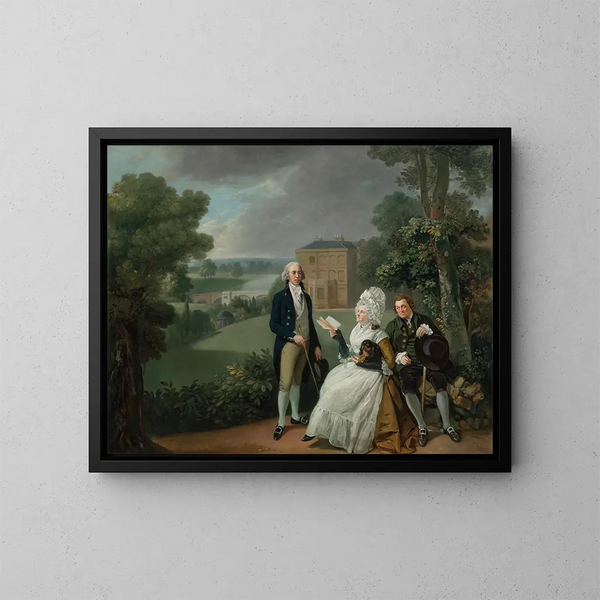 La famiglia Sayer de Richmond - Johan Joseph Zoffany — quadro incorniciato alla parete