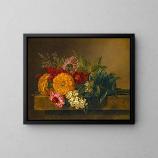 Johan Laurentz Jensen - Flowers In A Vase On A Marble Tabletop.webp