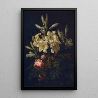 Johan Laurentz Jensen - White Lilies And Roses.webp