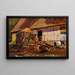 Davanti alla stalla - Johan Thomas Lundbye — quadro incorniciato alla parete
