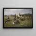 Sami che raffigura renne abbattute - Johan Tirn — quadro incorniciato alla parete