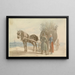 Contadini austriaci con un cavallo e una carriola con vista su Vienna in lontananza - Johann Adam Klein — quadro incorniciato alla parete