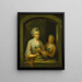 Una donna e una bambina a una finestra - Johann Andreas Herrlein — quadro incorniciato alla parete