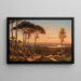 Vista di Dresda al tramonto - Johann Anton Castell — quadro incorniciato alla parete