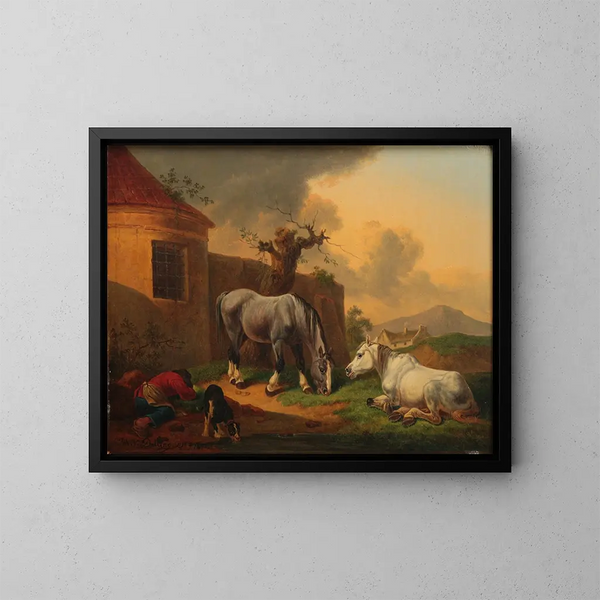 Cavalli - Johann Baptist Dallinger von Dalling — quadro incorniciato alla parete