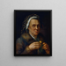 Vecchia donna con un ducato - Johann Baptist Höchle — quadro incorniciato alla parete