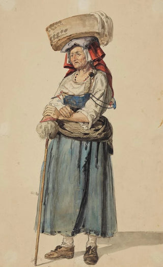 Johann Baptist Kirner - Alte Italienerin mit Kopflast.webp