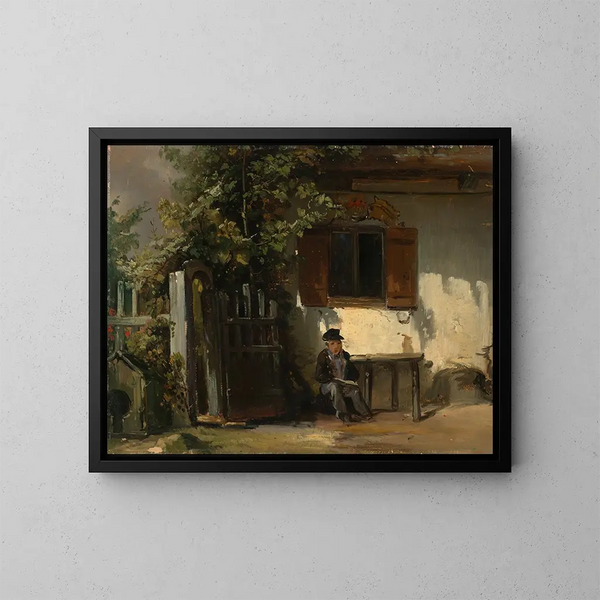 Al giardino - Johann Baptist Kirner — quadro incorniciato alla parete
