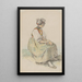 Jeune paysanne assise en plein air en costume de Schapbach - Johann Baptist Kirner — quadro incorniciato alla parete