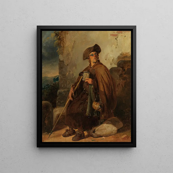 Pèlerin seduto - Johann Baptist Kirner — quadro incorniciato alla parete