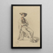 Jeune homme assis en costume de Hanau - Johann Baptist Kirner — quadro incorniciato alla parete