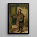 Uomo barbuto in abbigliamento invernale con braccio sinistro alzato - Johann Baptist Kirner — quadro incorniciato alla parete