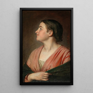 Johann Baptist Reiter - A Young Girl in Profile.webp