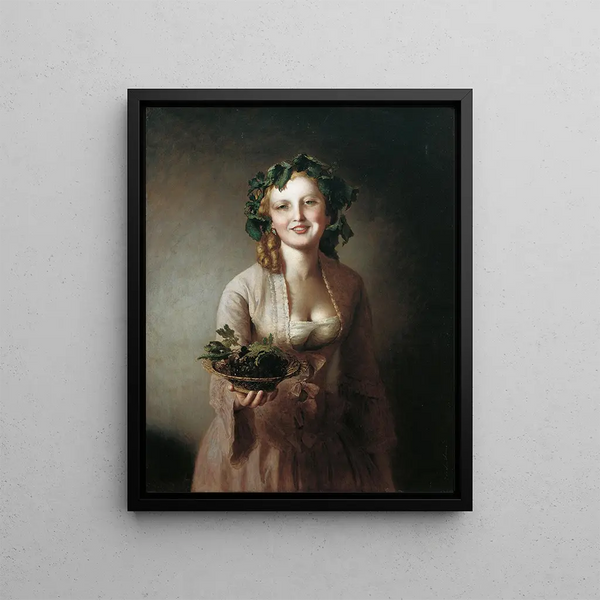 Lexi con uva - Johann Baptist Reiter — quadro incorniciato alla parete