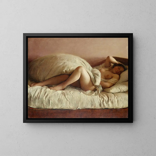Donna addormentata - Johann Baptist Reiter — quadro incorniciato alla parete