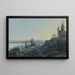 Vista del castello del Schlossberg e del lago di Bienne - Johann Baptist Stuntz — quadro incorniciato alla parete