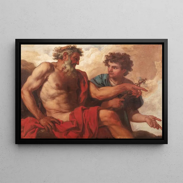 Mercure et Jupiter - Johann Carl Loth — quadro incorniciato alla parete