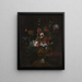 Fiori in un'urna scolpita - Johann Daniel Preissler — quadro incorniciato alla parete