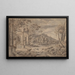 Rovine antiche lungo una costa montuosa - Johann Franz Ermels — quadro incorniciato alla parete