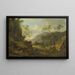 Paesaggio roccioso alla luce della sera - Johann Franz Ermels — quadro incorniciato alla parete