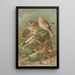 Plectrophenax nivalis Calcarius lapponicus - Johann Friedrich Naumann — quadro incorniciato alla parete