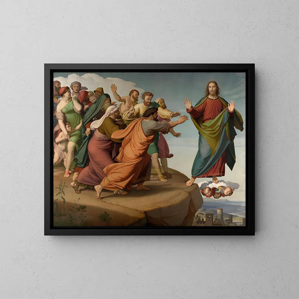Il Cristo sfugge ai farisei - Johann Friedrich Overbeck — quadro incorniciato alla parete