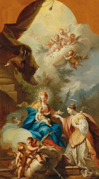 Johann Georg Grasmair - The Mystical Marriage of Saint Catherine.webp