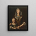Giovane donna e bambino - Johann Georg Koch — quadro incorniciato alla parete
