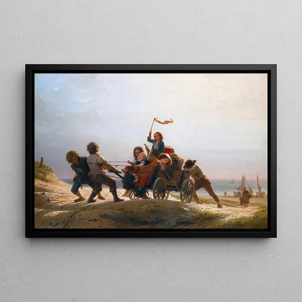Fröhliche Morgenfahrt - Johann Georg Meyer von Bremen — quadro incorniciato alla parete