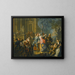 Una compagnia elegante che si diverte davanti a un palazzo - Johann Georg Platzer — quadro incorniciato alla parete