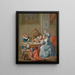 Le jeu di carte - Johann Georg Platzer — quadro incorniciato alla parete
