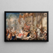 Scène di fontana davanti a un palazzo - Johann Georg Platzer — quadro incorniciato alla parete