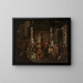 Nello studio del pittore - Johann Georg Platzer — quadro incorniciato alla parete