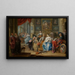 interno con un concerto e giocatori di carte - Johann Georg Platzer — quadro incorniciato alla parete