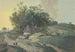 Casa contadina lungo la strada sotto gli alberi, con molte figure e bestiame al pascolo - Johann Georg Wagner — vista dell’opera