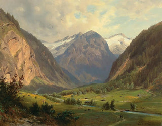 Johann Giovanni Varrone - Das Ktschachthal mit dem Bcksteinkogel mit der Himmelswand bei Wild Bad Gastein.webp