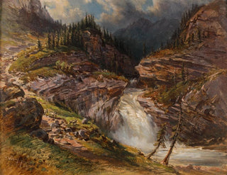 Bergère al bordo della cascata di Golling - Giovanni Battista Varano — vista dell’opera