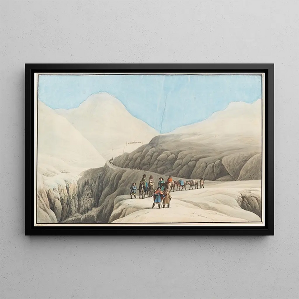 Johann Gottfried Jentzsch - Grande rote au Mont St Gotthard en Suisse non loin de lHospice.webp