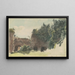 Rovine romane antiche invase da alberi e cespugli - Johann Gottfried Klinsky — quadro incorniciato alla parete