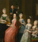 Ritratto del conte Johann Casemir von Schlieben e delle sue cinque figlie - Johann Gottlieb Becker — vista dell’opera