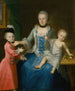 Ritratto di Fridericia Adolphina, contessa von Schlieben e dei suoi due figli Gotthelf Sigismond e Adolf Friedrich - Johann Gottlieb Becker — vista dell’opera