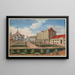 Vista della soffitta e della passeggiata del fossato a Berna - Johann Grimm — quadro incorniciato alla parete