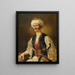 Ritratto di un uomo in abbigliamento orientale - Johann Grund — quadro incorniciato alla parete