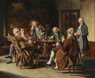 Un groupe di gentiluomini - Johann Hamza — vista dell’opera