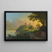 Il castello di Rinkenberg sul lago di Brienz - Johann Heinrich Bleuler il Giovane — quadro incorniciato alla parete