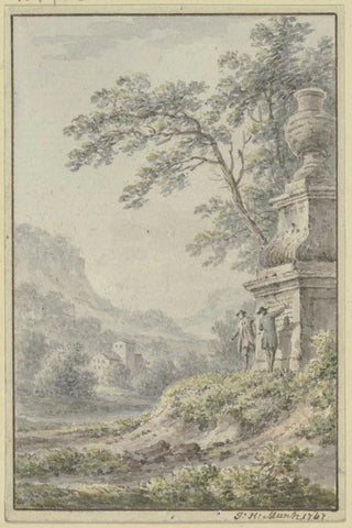 Johann Heinrich Mntz - Tallandschaft mit einem Gehft.webp